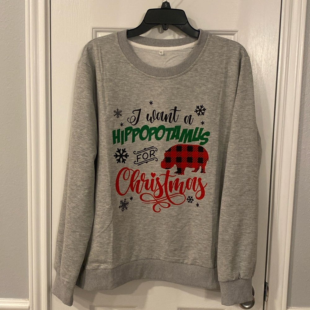Gray Christmas Sweatshirt